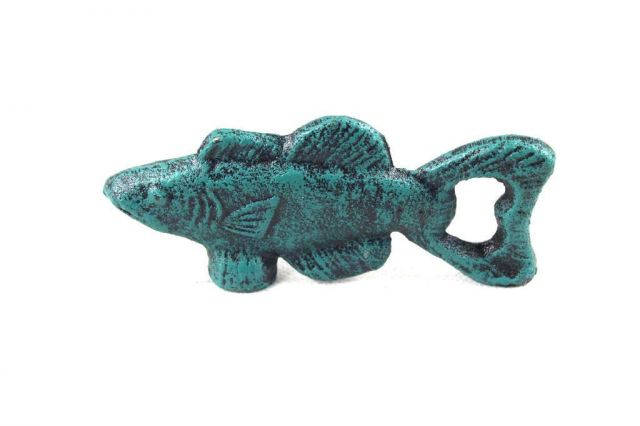 Wholesale Seaworn Blue Cast Iron Fish Bottle Opener 5 Model Ship