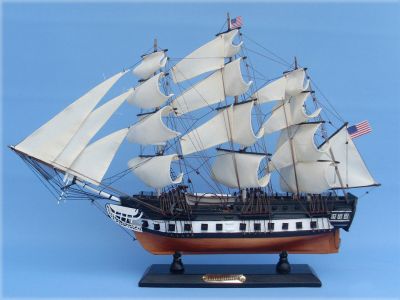 Picture of a model of the USS Constitution