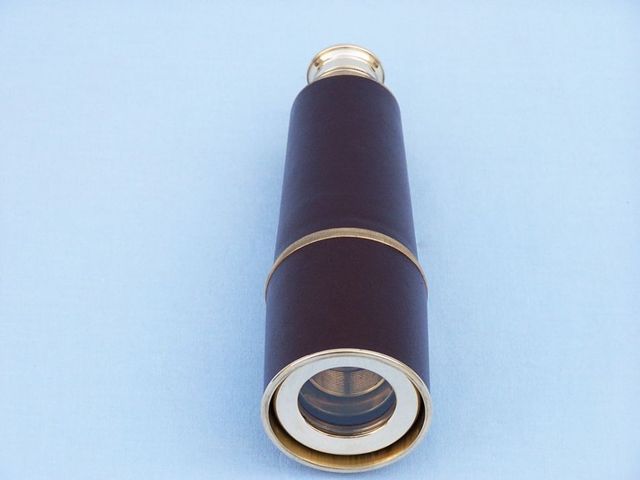 Admirals Brass / Leather Spyglass 27 Telescope  