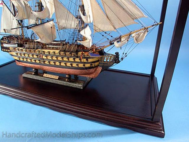 Rosewood Model Ship Display Case DC05 32 x 12 x 28  