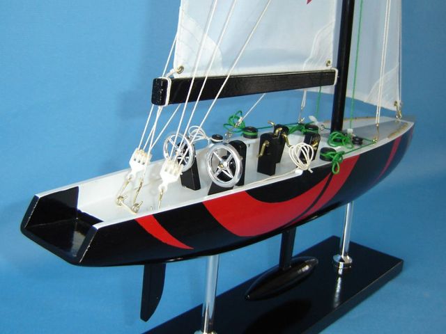 Alinghi 30 Wooden Sailboat Model Louis Vuitton Cup  