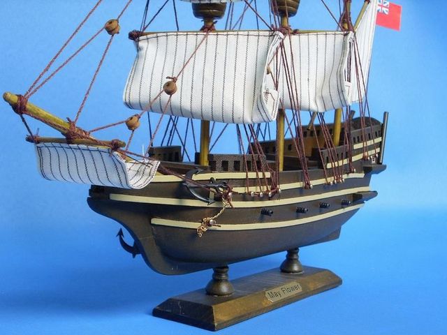 Mayflower 14 Model Ship Pilgrims Wooden Boat Replica  