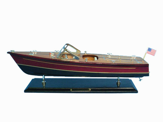 Chris Craft Dual Cockpit 20 Wooden Model Speedboat  