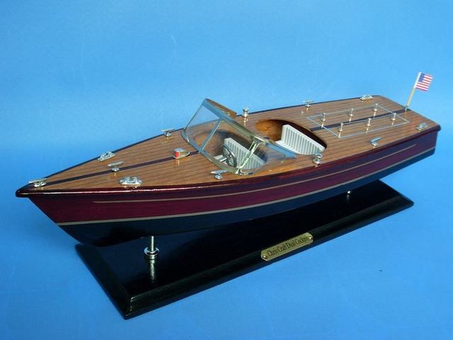 Chris Craft Dual Cockpit 20 Wooden Model Speedboat  