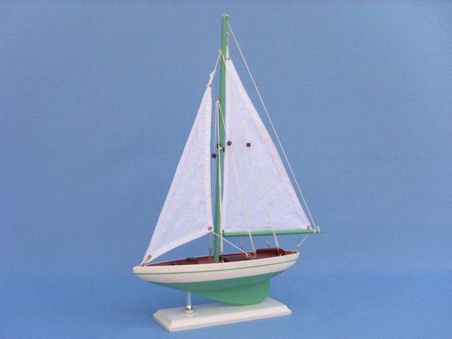 Green PS Sailboat 17   Wedding Favor Centerpiece  