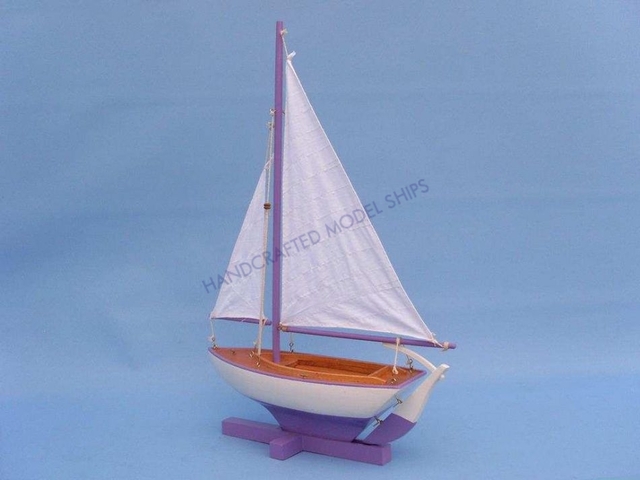 Lavender SS Sailboat 17 Ship Model   Coastal Decor  