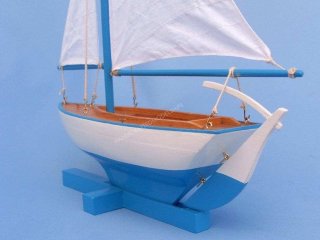 Teal SS Sailboat 17   Nautical Table Centerpiece  