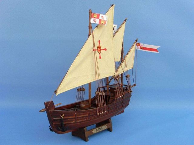 Nina 12 Wooden Model Ship Christopher Columbus  