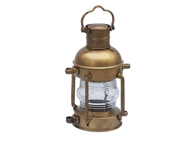 Buy Solid Brass Anchormaster Oil Lantern 15in - Nautical Decor