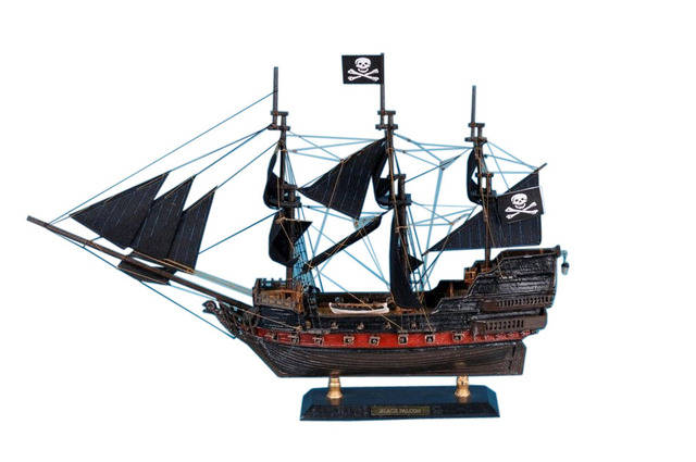 Buy Captain Kidd's Black Falcon Limited Model Pirate Ship 15in - Model ...