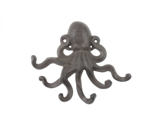 Antique copper Octopus hook 11 - decorative wall hook - Beach Lifestyle :  : Home & Kitchen