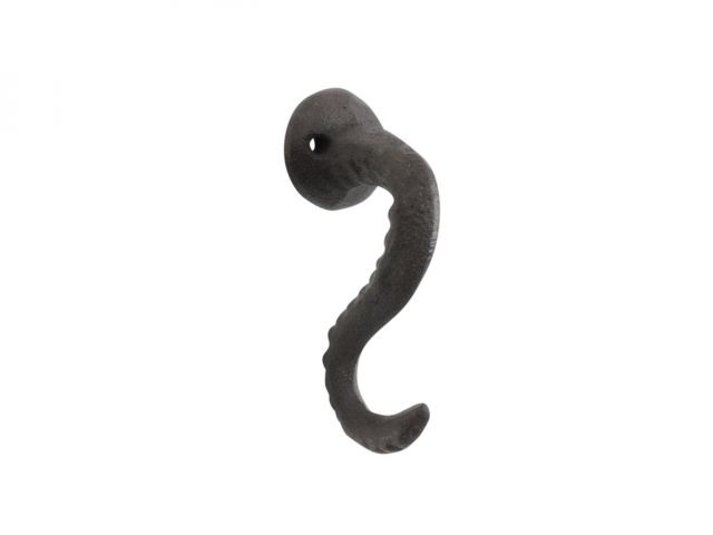Wholesale Cast Iron Octopus Tentacle Decorative Metal Wall Hook 4.5in -  Hampton Nautical