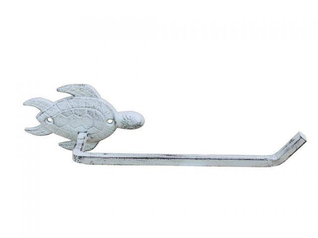 Seaworn Blue Cast Iron Sea Turtle Towel Holder 7 