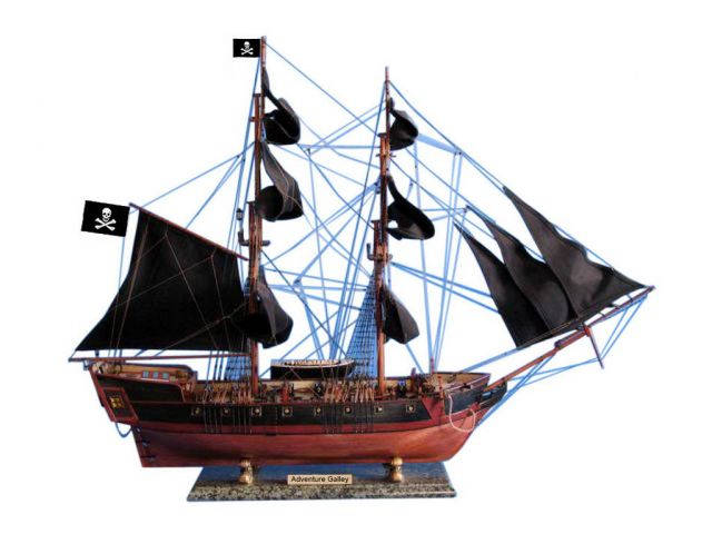 Buy Wooden Captain Kidd's Adventure Galley Limited Model Pirate Ship ...