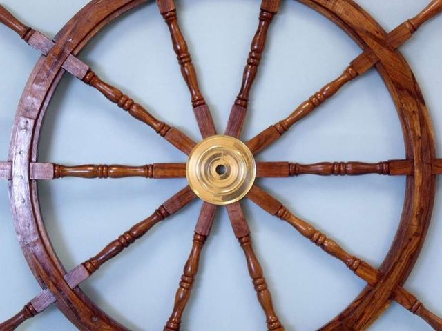 Wooden Ship Wheel 60 Nautical Wall Beach Decor  