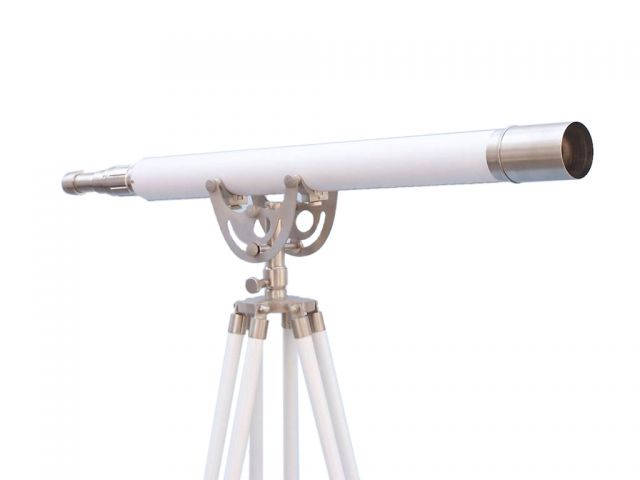 Hampton Nautical 65-Inch Floor Standing Antique Brass Galileo Telescope