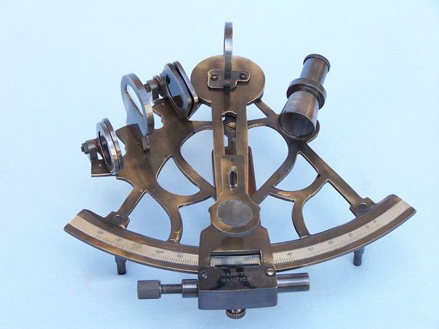 Black Sextant w/Slow Motion 9   Brass Sextants  