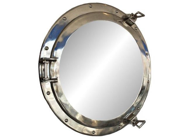 Wholesale Chrome Decorative Ship Porthole Mirror 20in - Hampton Nautical