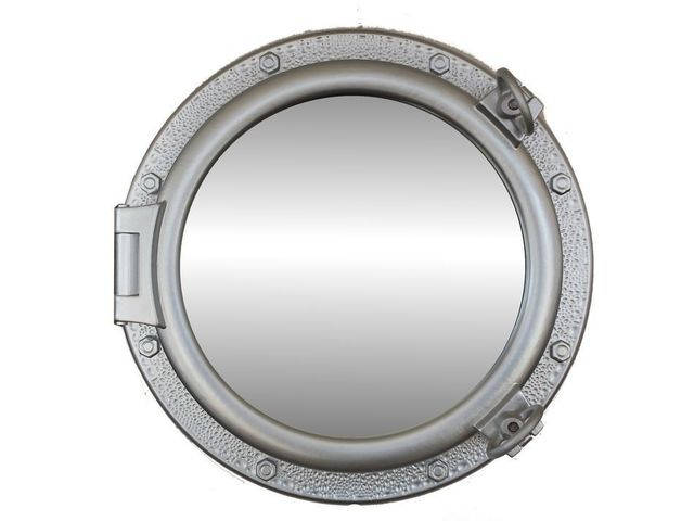 Silver Decorative Ship Porthole Window 20in - Hampton Iron Works