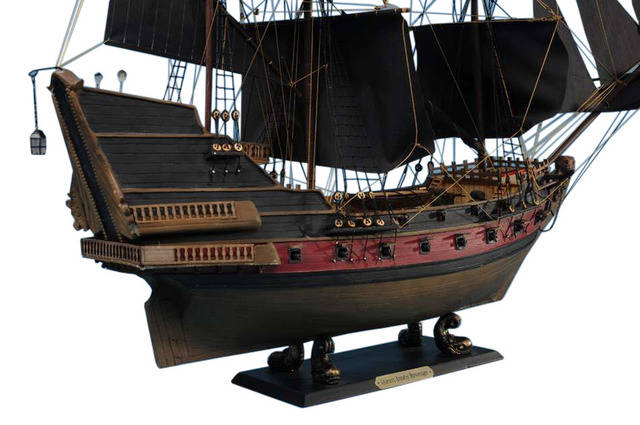 Buy Black Bart's Royal Fortune Limited Model Pirate Ship 24in - Black ...