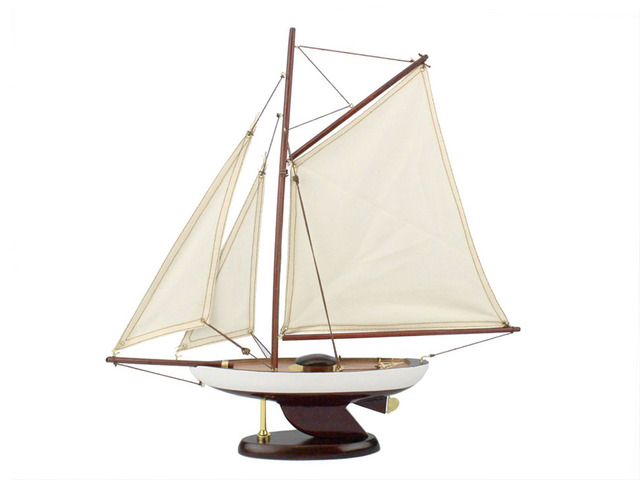 buy wooden usa flag sailer model sailboat decoration 9in