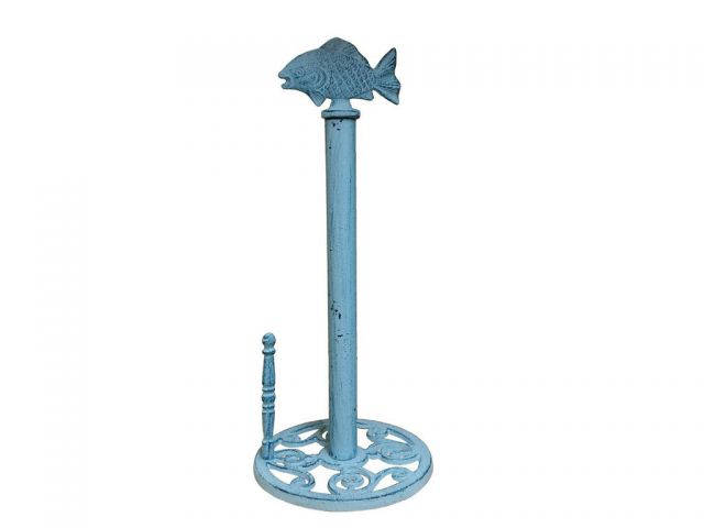 Seaworn Blue Cast Iron Sea Turtle Towel Holder 7 