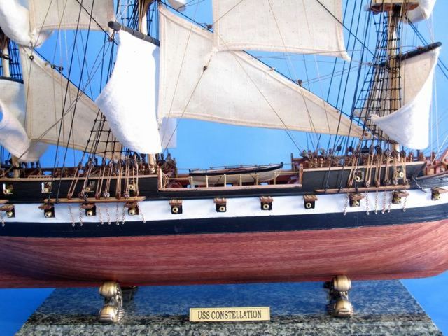 USS Constellation 37 Fully Assembled Tall Ship Model  