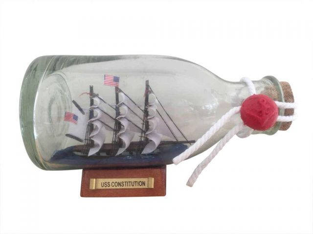 Wholesale Titanic Model Ship in a Glass Bottle 5in - Hampton Nautical