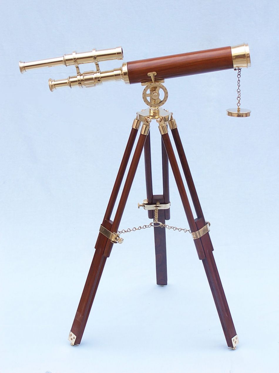 Buy Brass Telescope on Stand 28 Inch - Wood - Nautical Accessories