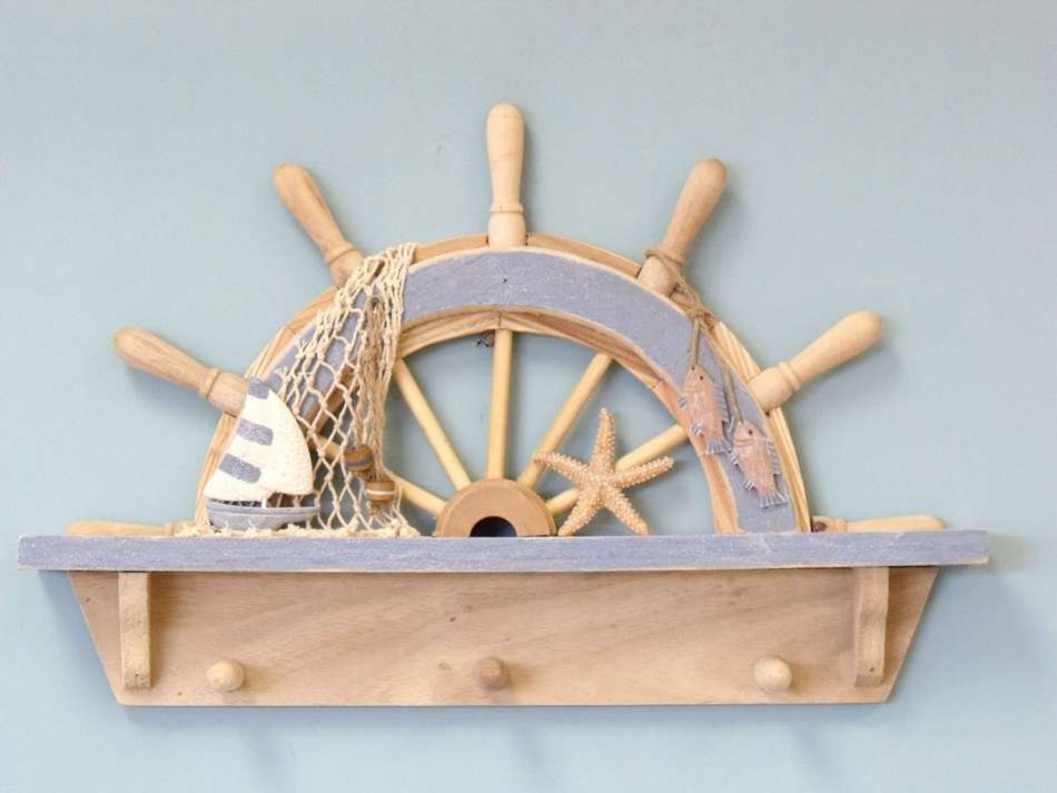 Buy Ships Wheel Wall Pegs 17in - Nautical Decor