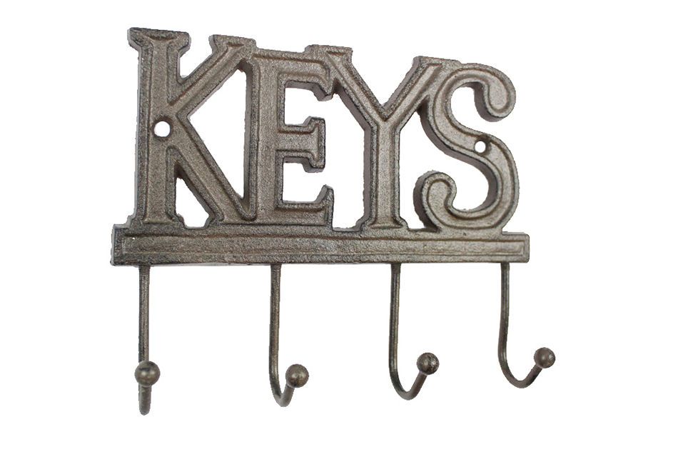 Buy Cast Iron Keys Hooks 8in - Nautical Decor