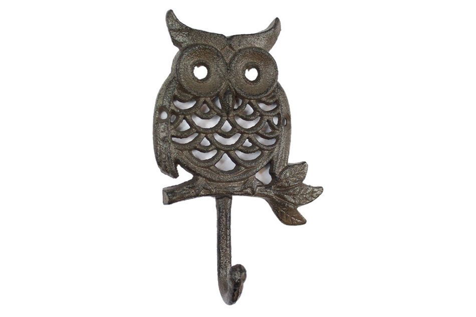 Wholesale Cast Iron Owl Hook 6in - Hampton Nautical