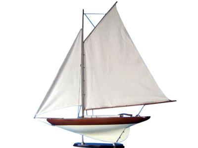 Americas Cup Challenger 40 Wooden Sailboat Replica  