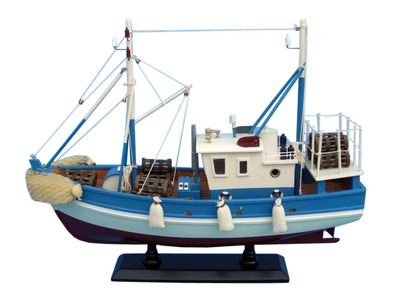 Outrigger 18 Model Fishing Boat SHIP Wood