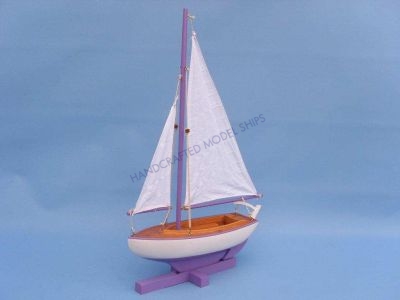 Lavender SS Sailboat 17 Ship Model   Coastal Decor  